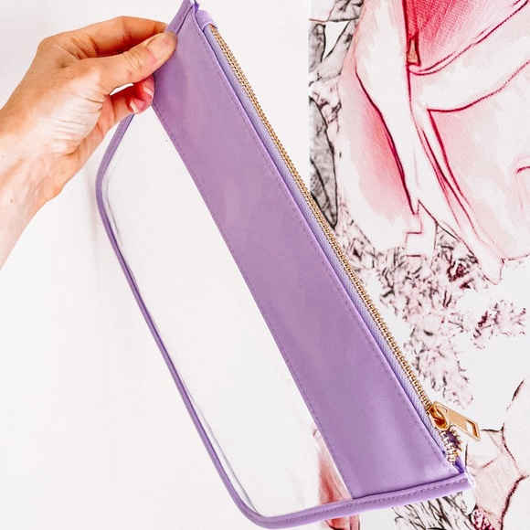 MASKS - Monogram Flat Clear Pouch Glitter Letter - Picture 3 of 3